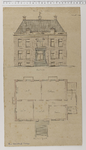 1531-2 Plattegrond en aanzicht van het huis Leeuwenburg bij Nederlangbroek